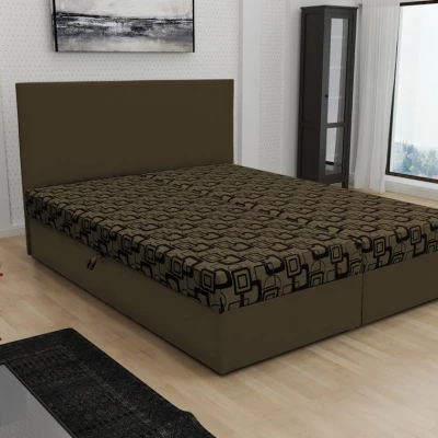 Boxspringová postel s úložným prostorem DANIELA COMFORT - 160x200, hnědá