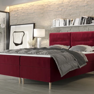 Boxspringová postel s úložným prostorem HENNI COMFORT - 120x200, červená