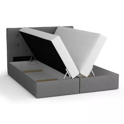 Boxspringová postel s úložným prostorem PURAM COMFORT - 160x200, šedá
