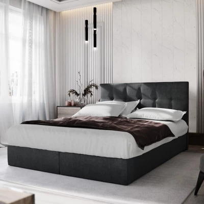 Boxspringová postel s úložným prostorem PURAM COMFORT - 200x200, černá