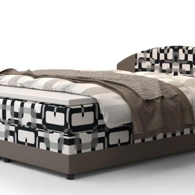 Boxspringová postel s úložným prostorem LIZANA COMFORT - 180x200, vzor 3 / béžová