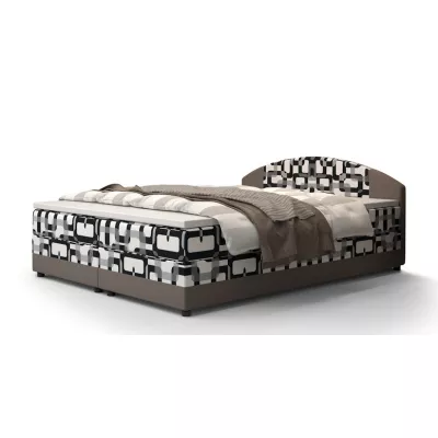 Boxspringová postel s úložným prostorem LIZANA COMFORT - 140x200, vzor 3 / béžová