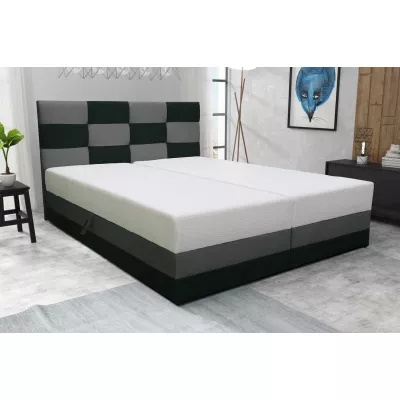 Boxspringová postel s úložným prostorem MARLEN COMFORT - 160x200, antracitová / šedá