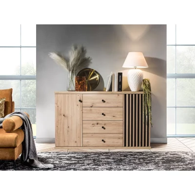 Široká komoda AIMY - dub artisan