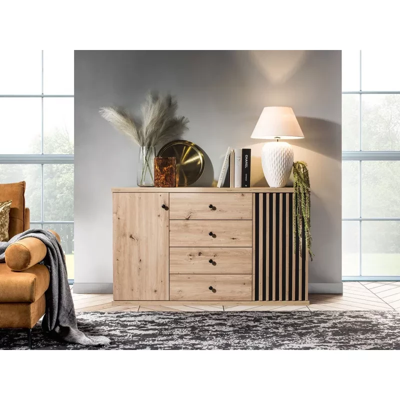 Široká komoda AIMY - dub artisan