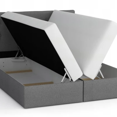 Boxspringová postel s úložným prostorem SISI COMFORT - 200x200, světle šedá / šedá