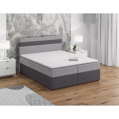 Boxspringová postel s úložným prostorem SISI COMFORT - 120x200, světle šedá / šedá