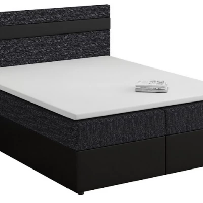 Boxspringová postel s úložným prostorem SISI COMFORT - 160x200, černá / černá
