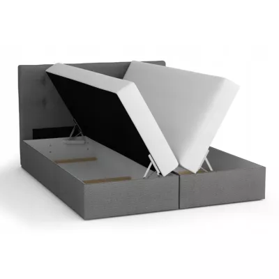 Boxspringová postel s úložným prostorem SISI COMFORT - 160x200, černá / šedá
