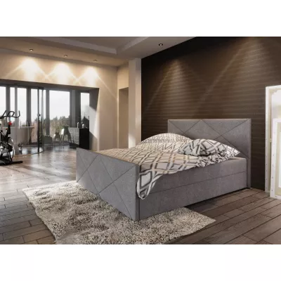 Boxspringová manželská postel VASILISA COMFORT 4 - 200x200, šedá