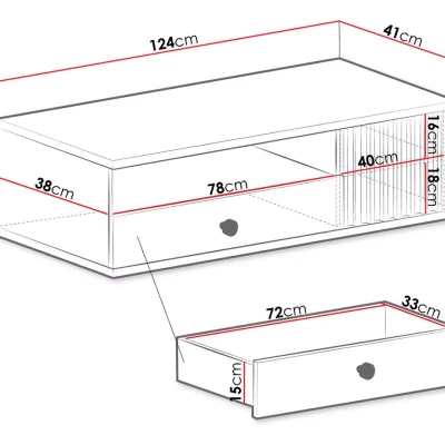 Televizní stolek se šuplíkem AIMY - dub artisan