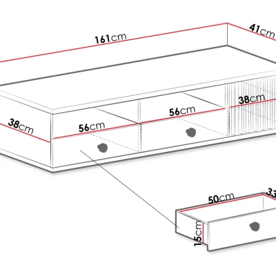 Televizní stolek se šuplíky AIMY - dub artisan