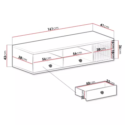 Televizní stolek se šuplíky AIMY - dub artisan
