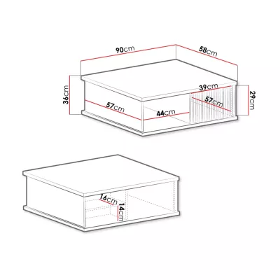 Konferenční stolek AIMY - dub artisan