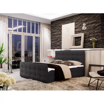 Boxspringová manželská postel VASILISA COMFORT 2 - 200x200, tmavě šedá