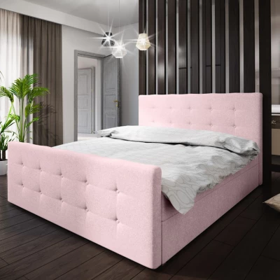 Boxspringová manželská postel VASILISA COMFORT 1 - 180x200, růžová