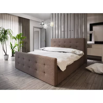 Boxspringová manželská postel VASILISA COMFORT 1 - 180x200, hnědá