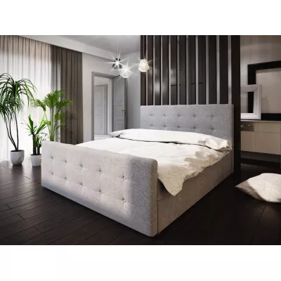 Boxspringová manželská postel VASILISA 1 - 200x200, šedá
