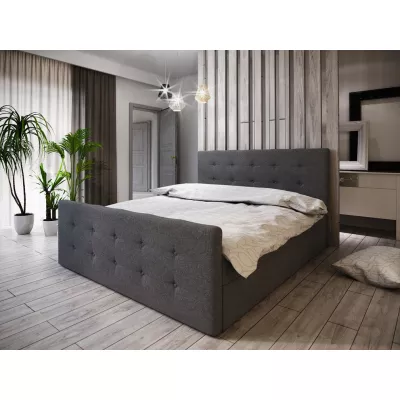 Boxspringová manželská postel VASILISA 1 - 200x200, tmavě šedá