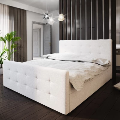 Boxspringová manželská postel VASILISA 1 - 200x200, béžová