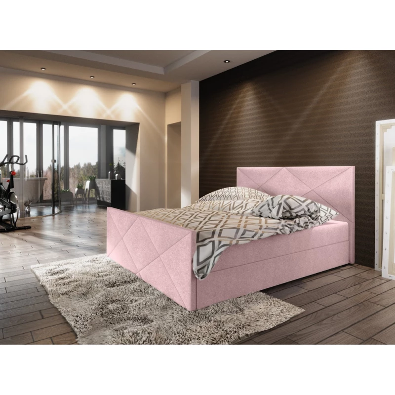 Boxspringová jednolůžková postel VASILISA 4 - 120x200, růžová
