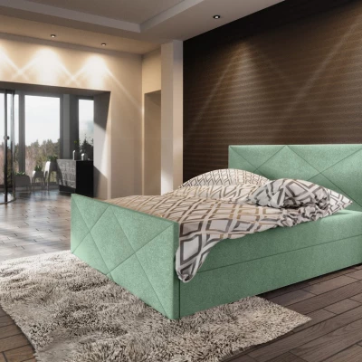 Boxspringová jednolůžková postel VASILISA 4 - 120x200, světle zelená