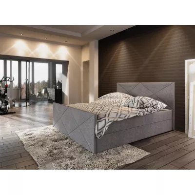 Boxspringová jednolůžková postel VASILISA 4 - 120x200, šedá