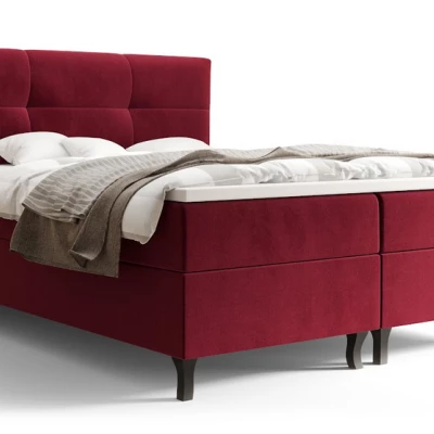 Boxspringová postel s úložným prostorem DORINA COMFORT - 180x200, červená