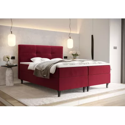 Boxspringová postel s úložným prostorem DORINA COMFORT - 160x200, červená