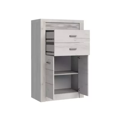 Úzká komoda s dvířky BESS - jasan světlý