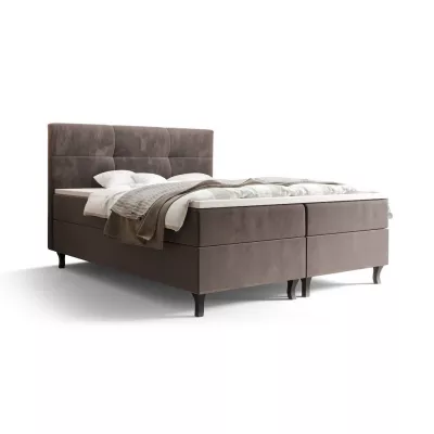 Boxspringová postel s úložným prostorem DORINA COMFORT - 180x200, mléčná čokoláda
