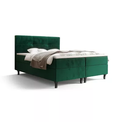 Boxspringová postel s úložným prostorem DORINA COMFORT - 160x200, zelená