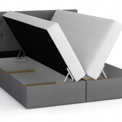 Boxspringová postel s úložným prostorem SAVA COMFORT - 200x200, černá