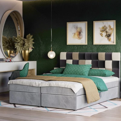 Boxspringová postel s úložným prostorem SAVA COMFORT - 180x200, černá