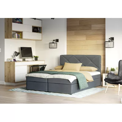 Manželská postel s úložným prostorem KATRIN COMFORT - 160x200, šedá