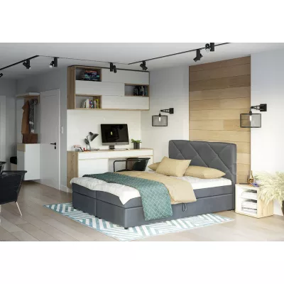 Jednolůžková postel s úložným prostorem KATRIN COMFORT - 120x200, šedá