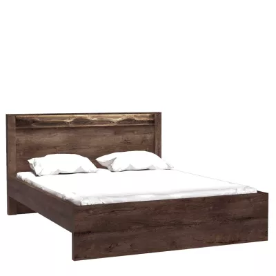 Manželská postel BESS - 160x200, jasan tmavý