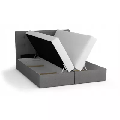 Manželská postel s úložným prostorem KATRIN - 200x200, hořčicová