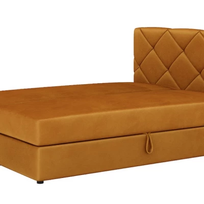 Manželská postel s úložným prostorem KATRIN - 200x200, hořčicová
