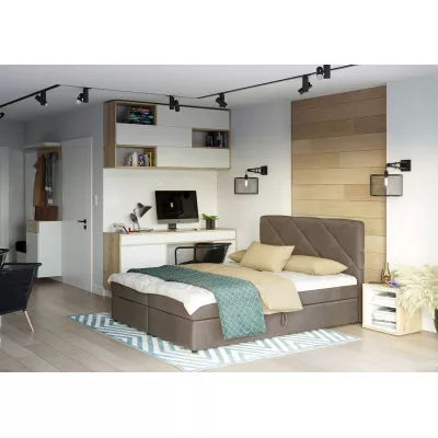 Manželská postel s úložným prostorem KATRIN COMFORT - 180x200, hnědá