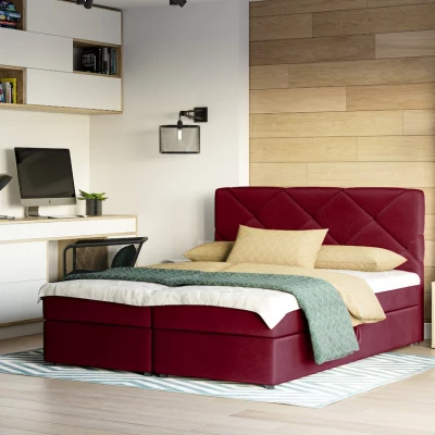 Jednolůžková postel s úložným prostorem KATRIN - 120x200, červená