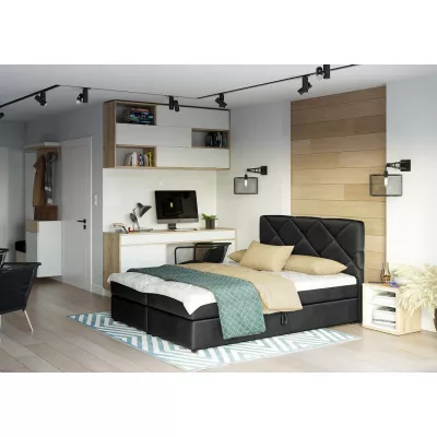 Manželská postel s úložným prostorem KATRIN COMFORT - 180x200, černá