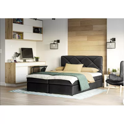 Jednolůžková postel s úložným prostorem KATRIN COMFORT - 120x200, černá