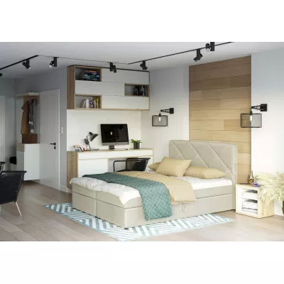 Manželská postel s úložným prostorem KATRIN COMFORT - 160x200, béžová