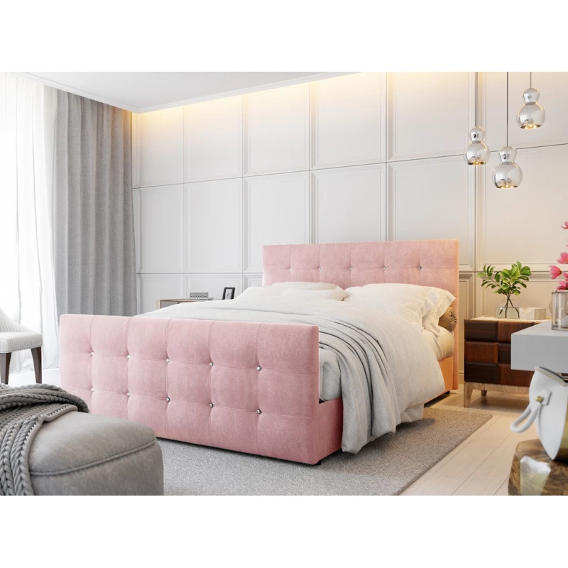 Manželská postel KAUR COMFORT 2 - 200x200, růžová
