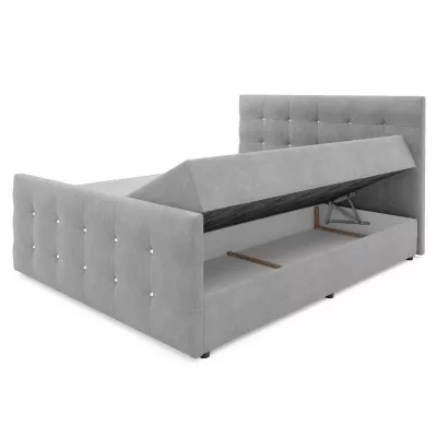 Manželská postel KAUR COMFORT 1 - 140x200, tmavě šedá