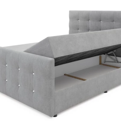 Jednolůžková postel KAUR 2 - 120x200, šedá