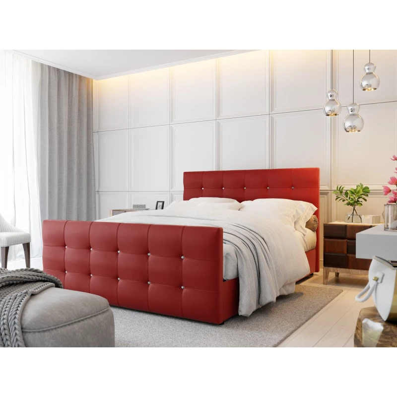 Manželská postel KAUR COMFORT 1 - 180x200, červená
