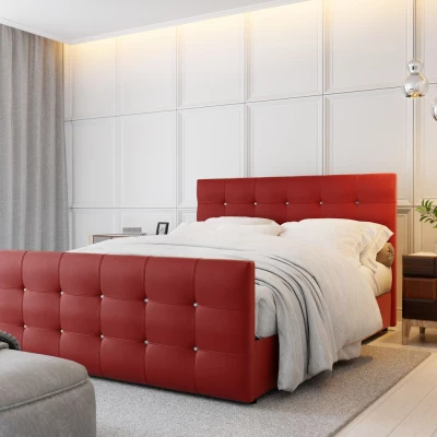 Manželská postel KAUR COMFORT 1 - 160x200, červená
