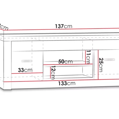 Televizní stolek BESS - jasan světlý